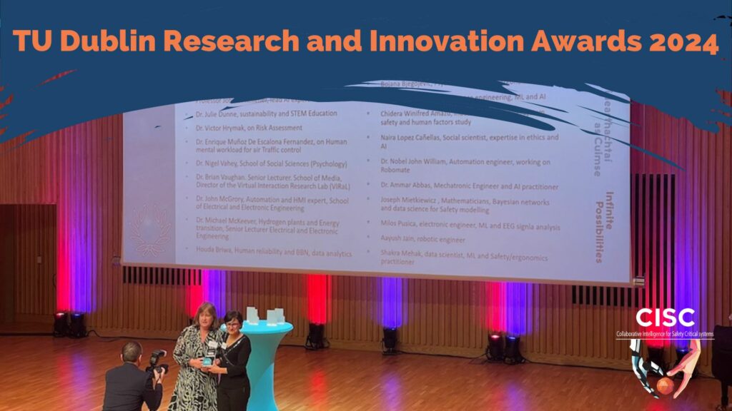 CISC team members win Multidisciplinary Research Team Award at The TU Dublin Research and Innovation Awards 2024